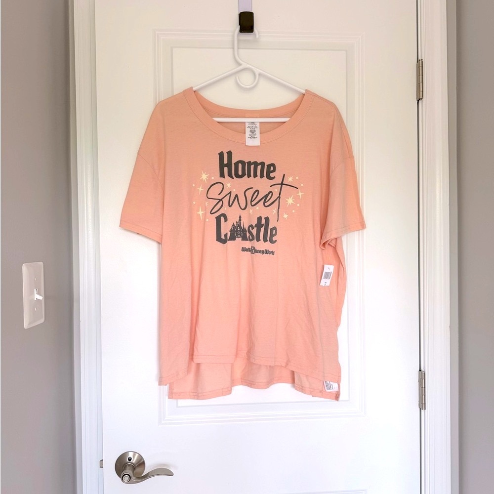 NWT Disney Parks Women's Pink Cinderella "Home Sweet Castle" T-Shirt (1X)